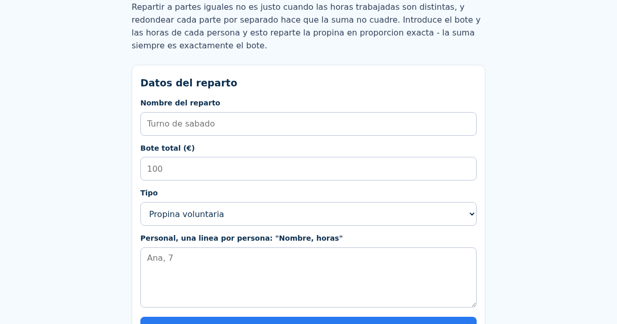 PropinaJusta: Repartidor Inteligente de Propinas para el Personal de Restaurantes